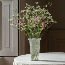 Graham & Green Clear Glass Ruffle Vase