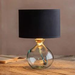 Graham & Green Clear Recycled Glass Table Lamp