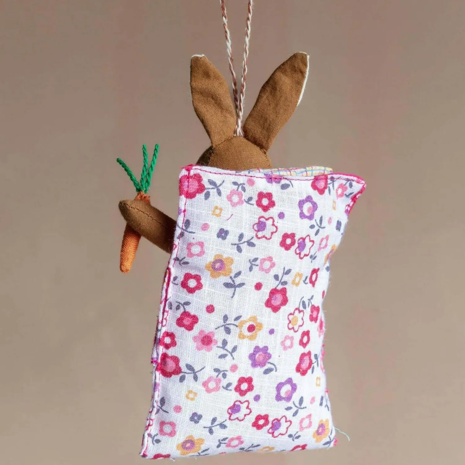 Graham & Green Coella Pink Rabbit Decoration