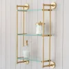 Graham & Green Colette Antique Gold Three Tier Wall Shelves