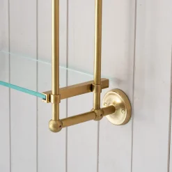 Graham & Green Colette Antique Gold Three Tier Wall Shelves
