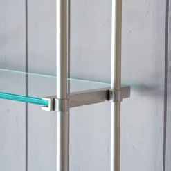 Graham & Green Colette Antique Silver Three Tier Wall Shelves