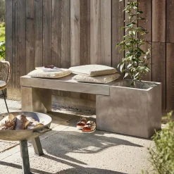 Graham & Green Concrete Bench Planter