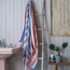 Graham & Green Coral Pop Stripe Turkish Beach Towel Wrap