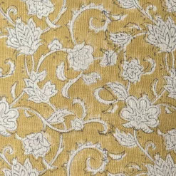 Graham & Green Cotton Block Printed Square Cushions with tassel trim