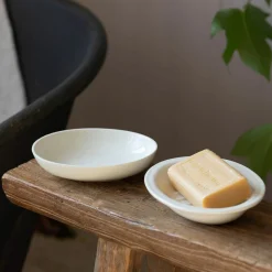 Graham & Green Cream Ceramic Two-Part Soap Dish