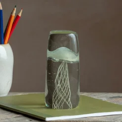 Graham & Green Cream Jellyfish Glass Ornament