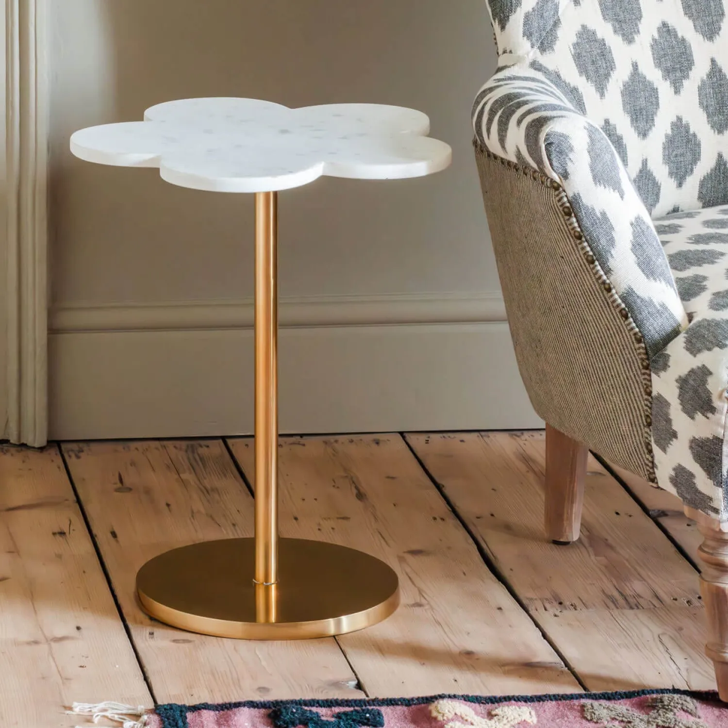 Graham & Green Daisy Marble Side Table