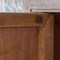 Graham & Green Dali Natural Linen Cupboard with Drawers