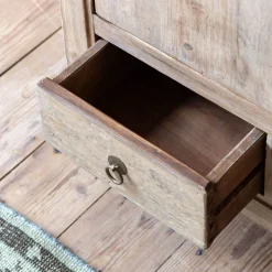 Graham & Green Dali Natural Linen Cupboard with Drawers