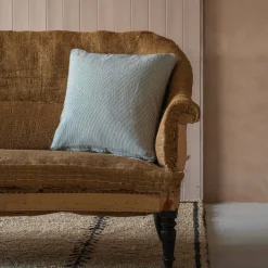 Graham & Green Dark Blue Stripe Square Cushion