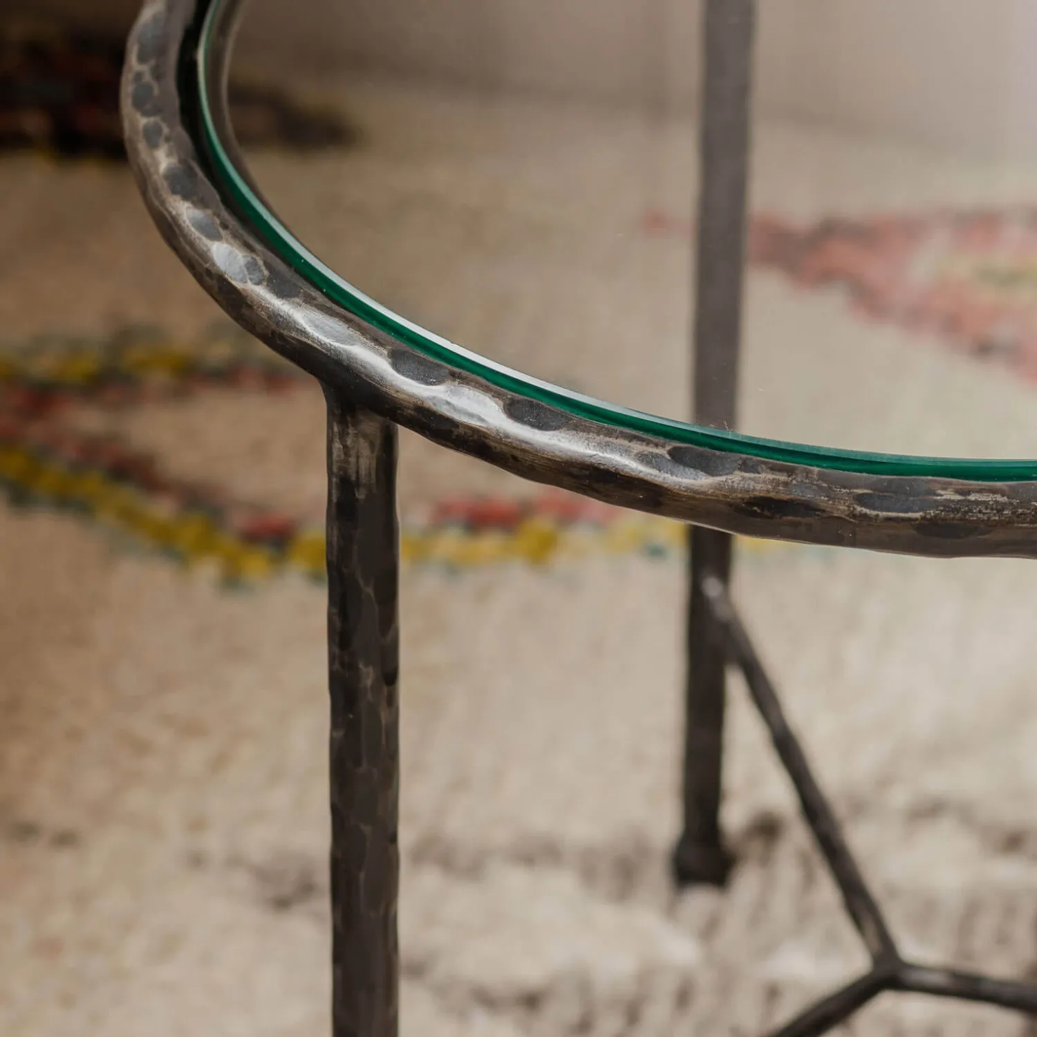 Graham & Green Darla Round Gunmetal Grey Side Table