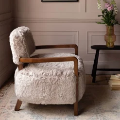 Graham & Green Dasha Faux Fur Armchair