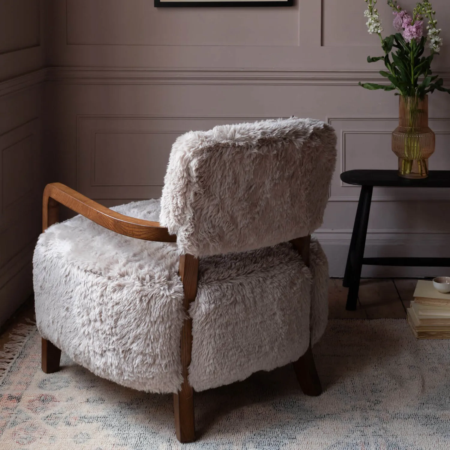Graham & Green Dasha Faux Fur Armchair