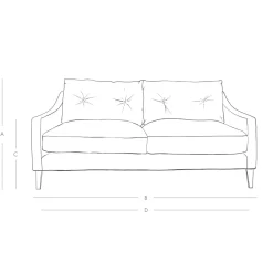 Graham & Green Deep Dream Carnelian Velvet Two and a Half Seater Sofa