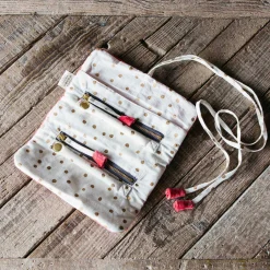 Graham & Green Dotty Velvet Jewellery Rolls