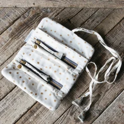 Graham & Green Dotty Velvet Jewellery Rolls