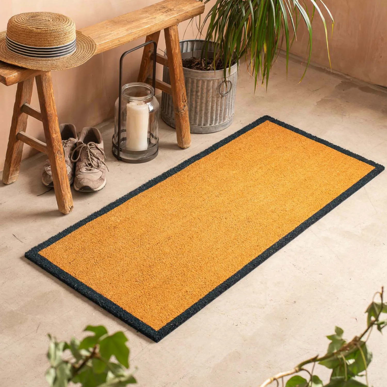 Graham & Green Double Width Ink Border Doormat