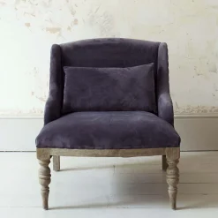 Graham & Green Duchess Grey Velvet Armchair
