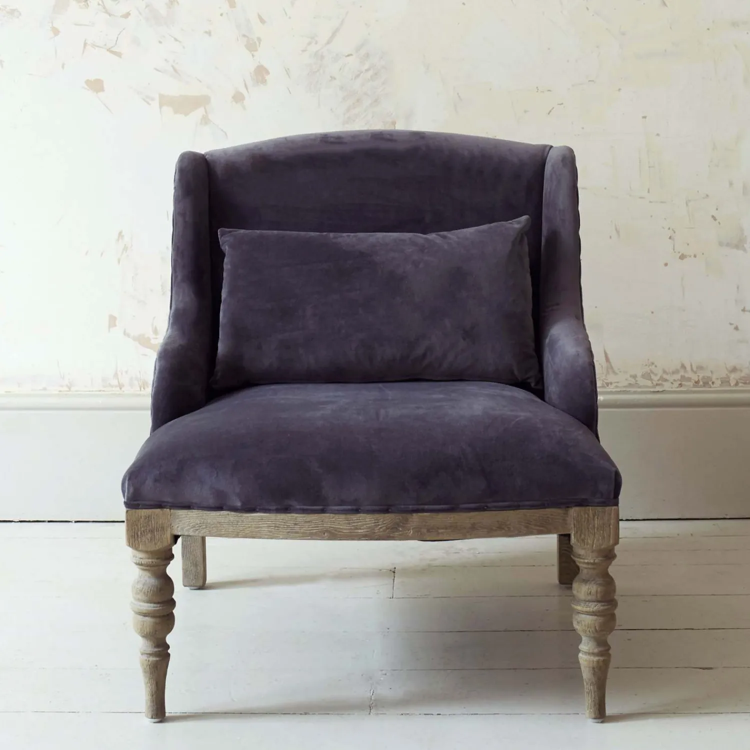 Graham & Green Duchess Grey Velvet Armchair