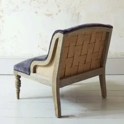 Graham & Green Duchess Grey Velvet Armchair