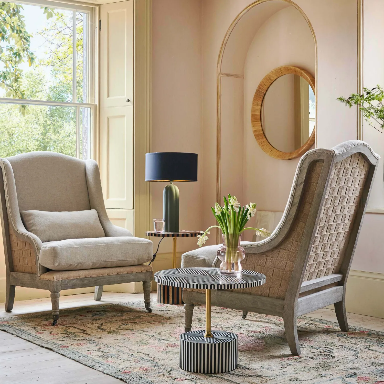 Graham & Green Duke Natural Linen Armchair