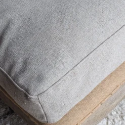 Graham & Green Duke Natural Linen Ottoman