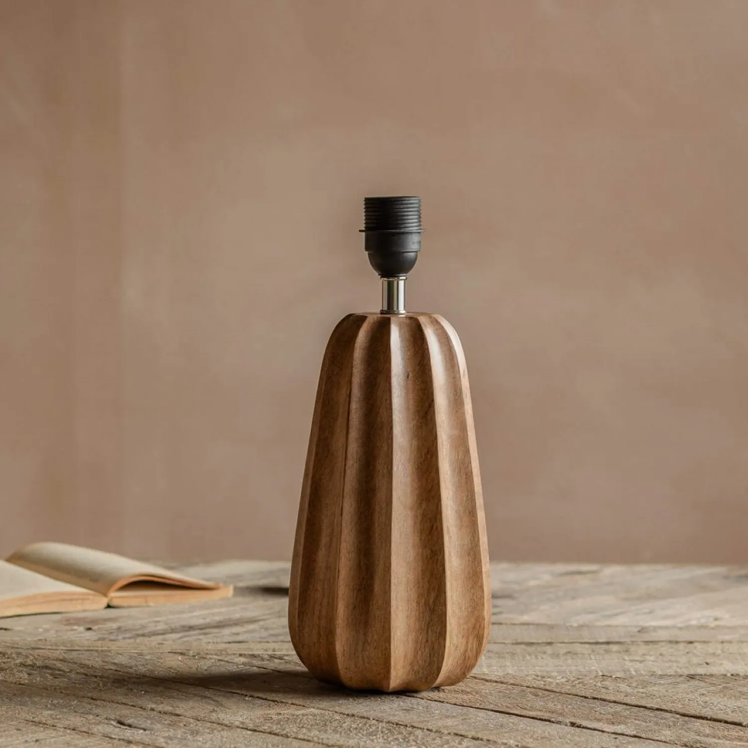 Graham & Green Duncombe Natural Wooden Table Lamp