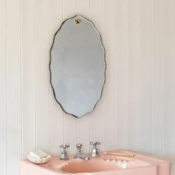 Graham & Green Durley Scalloped Oval Wall Mirror