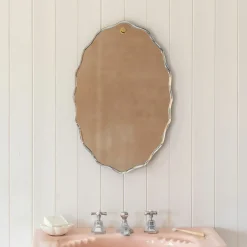 Graham & Green Durley Scalloped Oval Wall Mirror