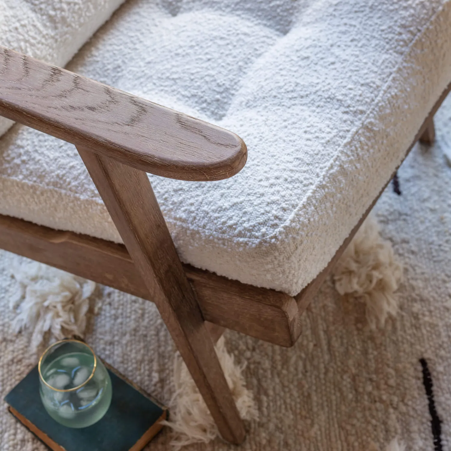 Graham & Green Dylan Chalk Bouclé Armchair