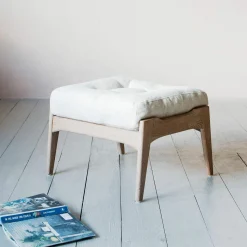 Graham & Green Dylan Linen Footstool