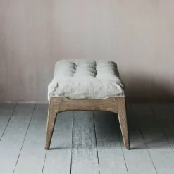 Graham & Green Dylan Natural Linen Bench