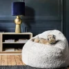 Graham & Green Eggshell Curly Sheepskin Beanbag