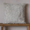Graham & Green Eggshell Curly Square Sheepskin Cushion