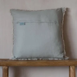 Graham & Green Eggshell Curly Square Sheepskin Cushion