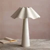Graham & Green Eldon Ivory Enamel Table Lamp Large