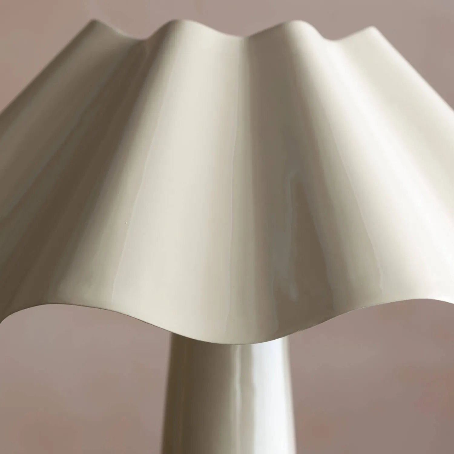 Graham & Green Eldon Ivory Enamel Table Lamp Large