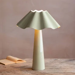 Graham & Green Eldon Sage Enamel Table Lamp Large