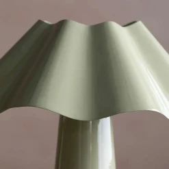 Graham & Green Eldon Sage Enamel Table Lamp Small