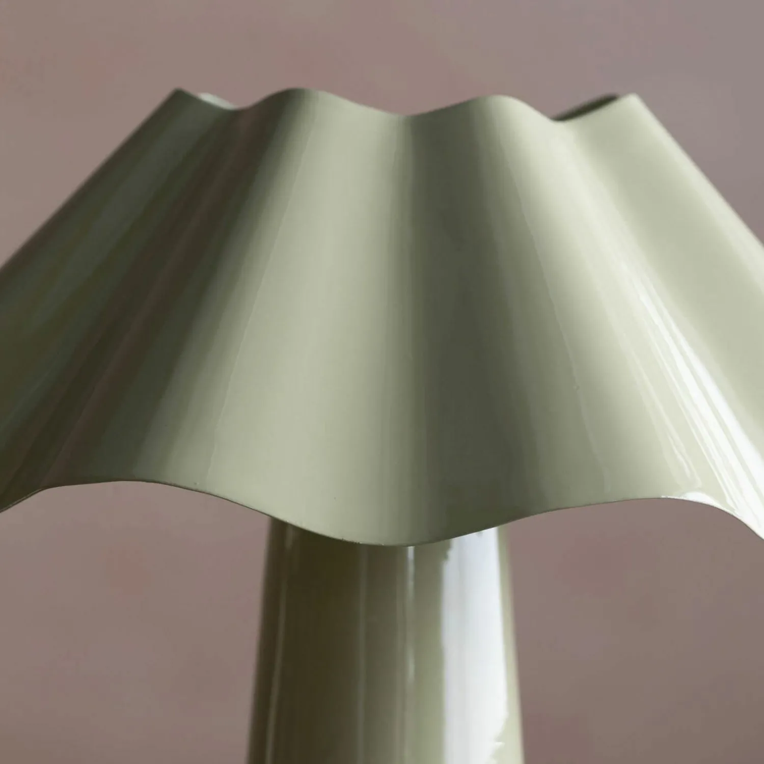 Graham & Green Eldon Sage Enamel Table Lamp Small