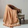 Graham & Green Eliza Floral Block Printed Sherpa Throw