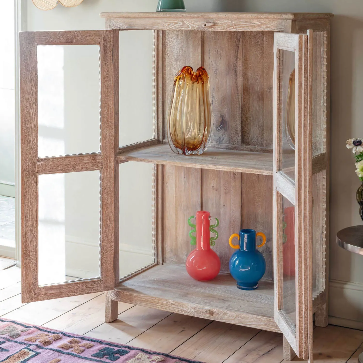 Graham & Green Elliot Wooden and Glass Cabinet
