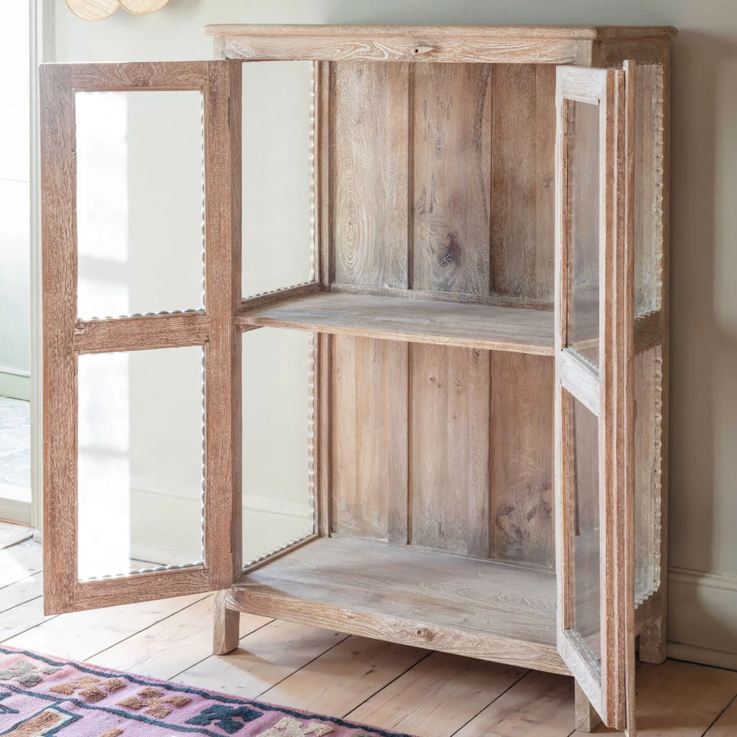 Graham & Green Elliot Wooden and Glass Cabinet