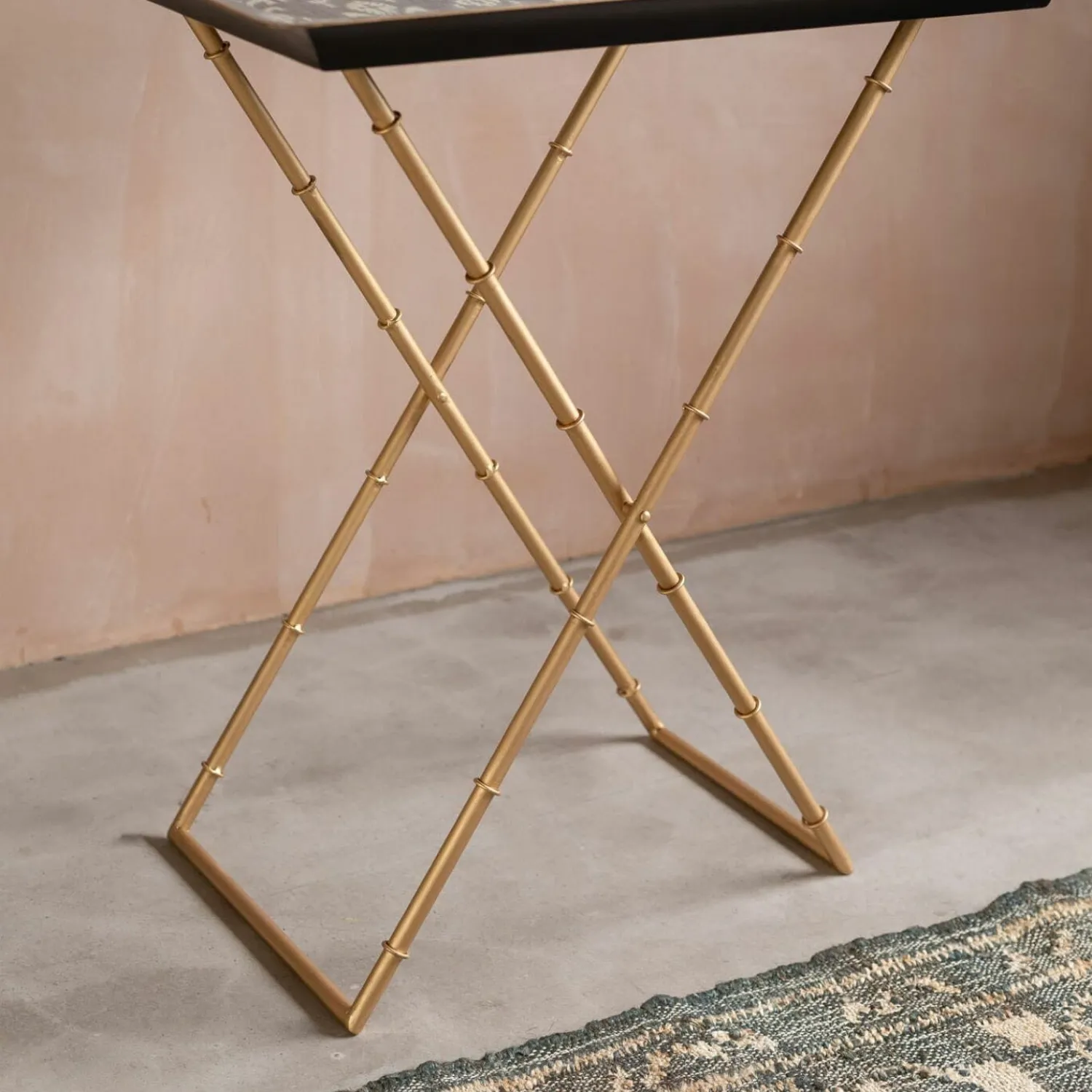 Graham & Green Emery Grey Ikat Tray Table