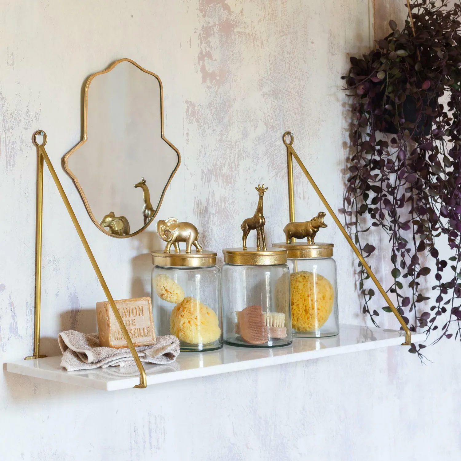Graham & Green Ensley Marble Shelf