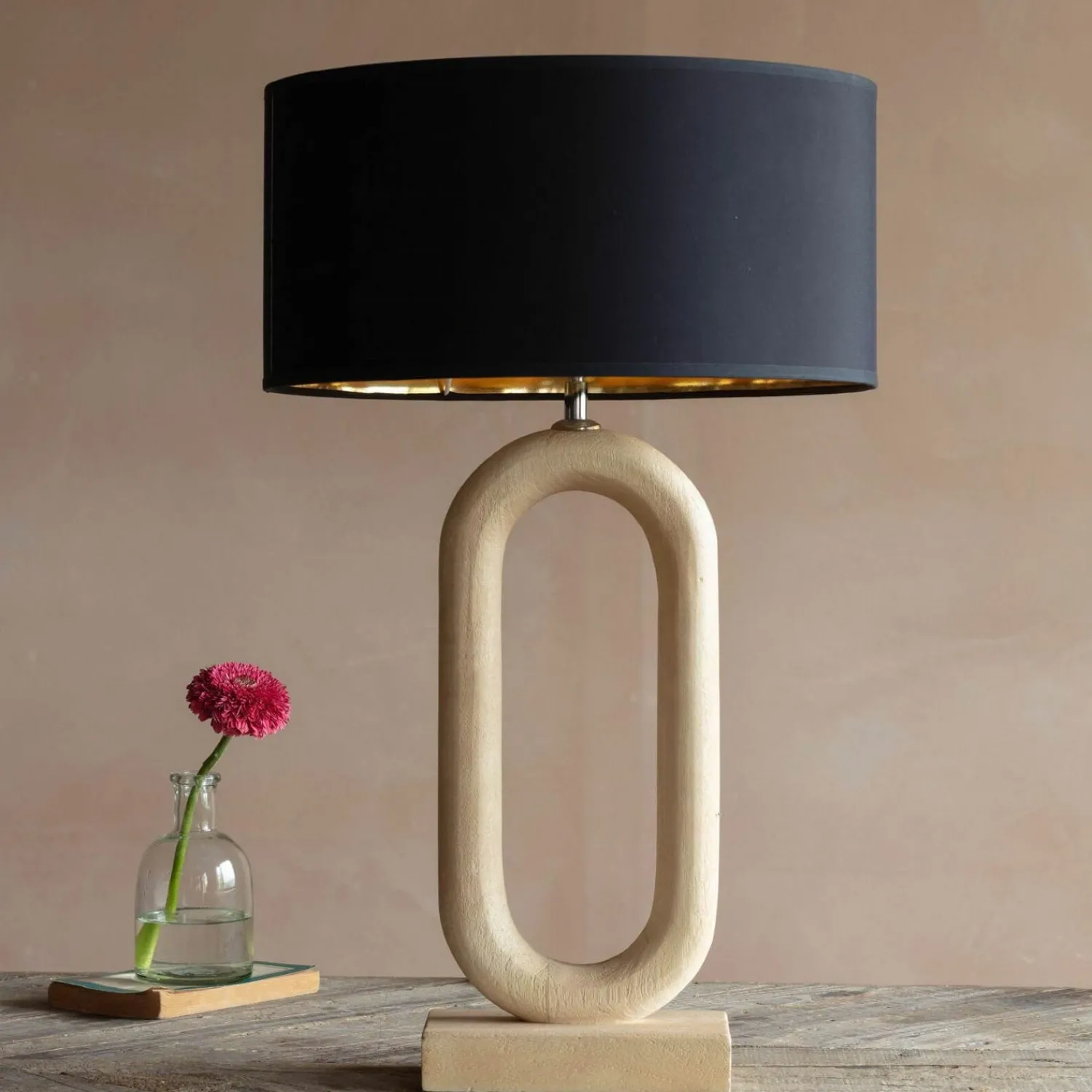 Graham & Green Enzo Wooden Table Lamp