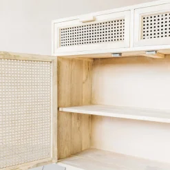 Graham & Green Esben Cane Cupboard with Drawers