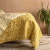 Graham & Green Esme Floral Block Printed Bed Quilt