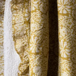 Graham & Green Esme Floral Block Printed Sherpa Throw